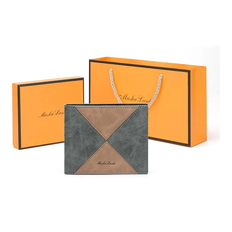 MashaLanti Синтетическая кожа Держатель для карт кошелек Мужской Серый Кофе