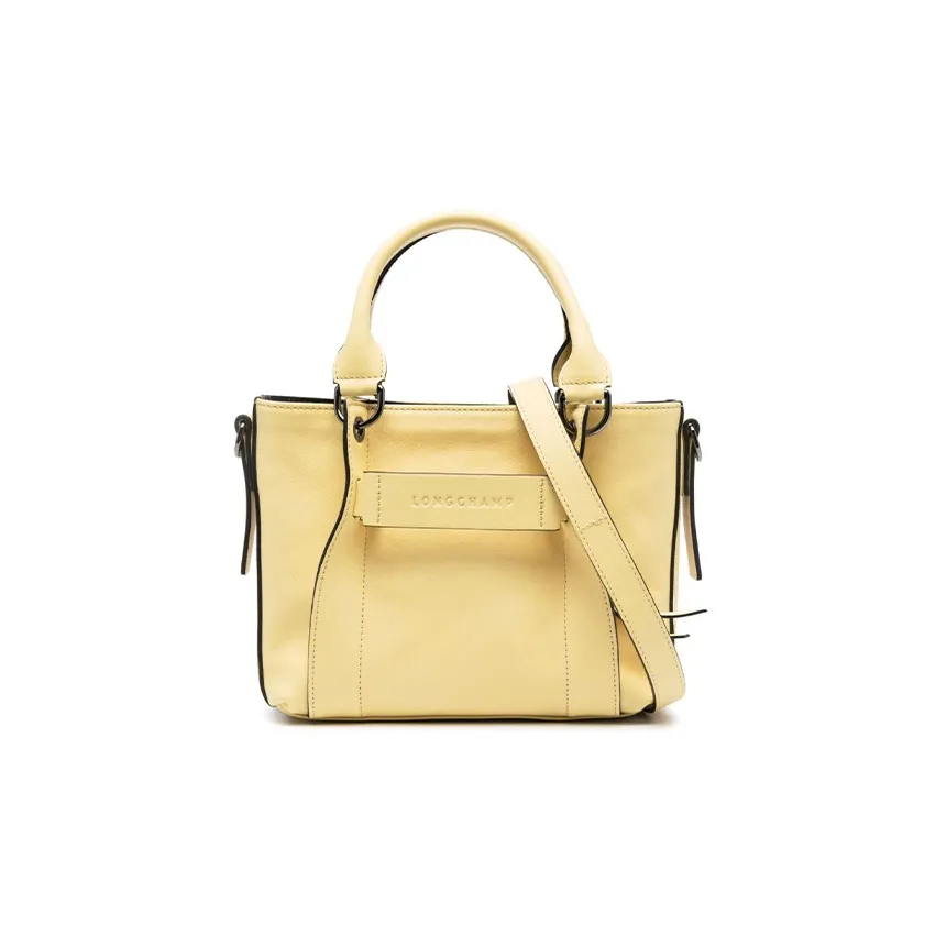 LONGCHAMP Calfskin Tote Bag, Shopping Bag, Shoulder Bag, Crossbody Bag, Handbag Trumpets Women's Butter Yellow