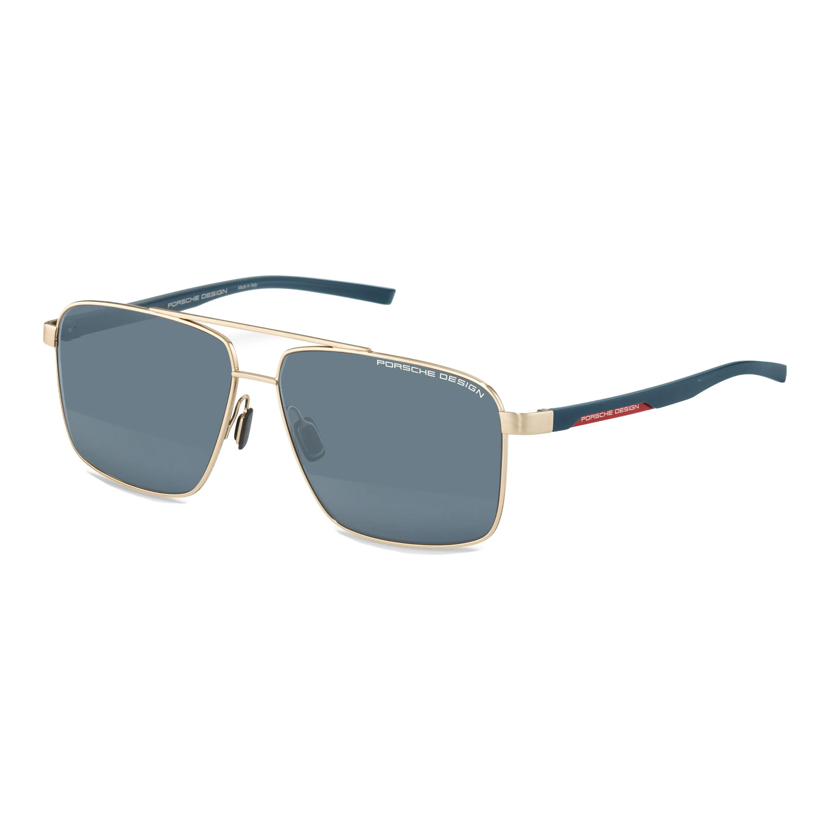 PORSCHE DESIGN Plate Frame Stainless Steel Square Sunglasses Unisex