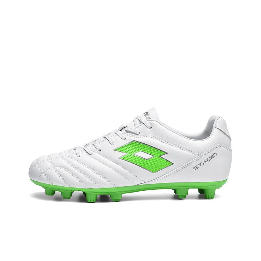 LOTTO FG Firm Ground Firm Ground Shock Absorbers With Slip Resistant Features Soccer Shoes Men's Black White