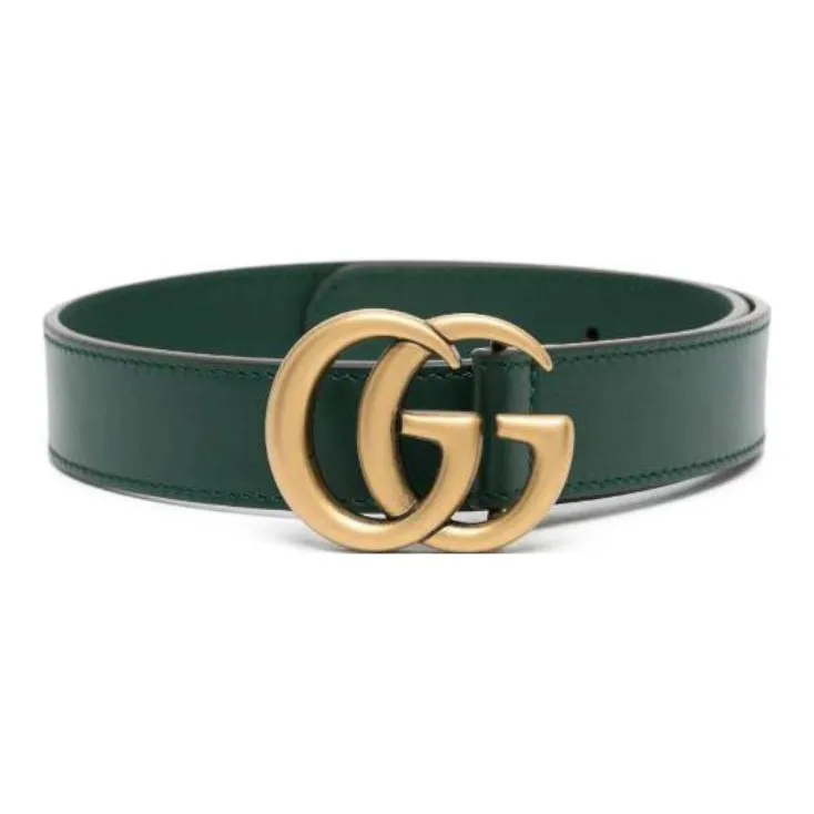 GUCCI Cow Leather Belts Women's Green 