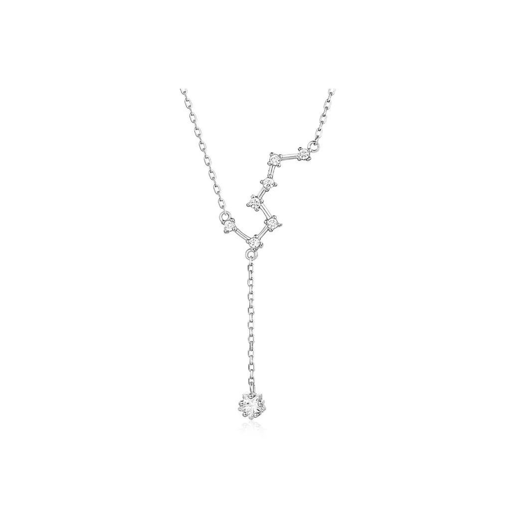 KADER S925 Silver With Gemstones Necklaces Women's Silver White, Goddess Exclusive Box