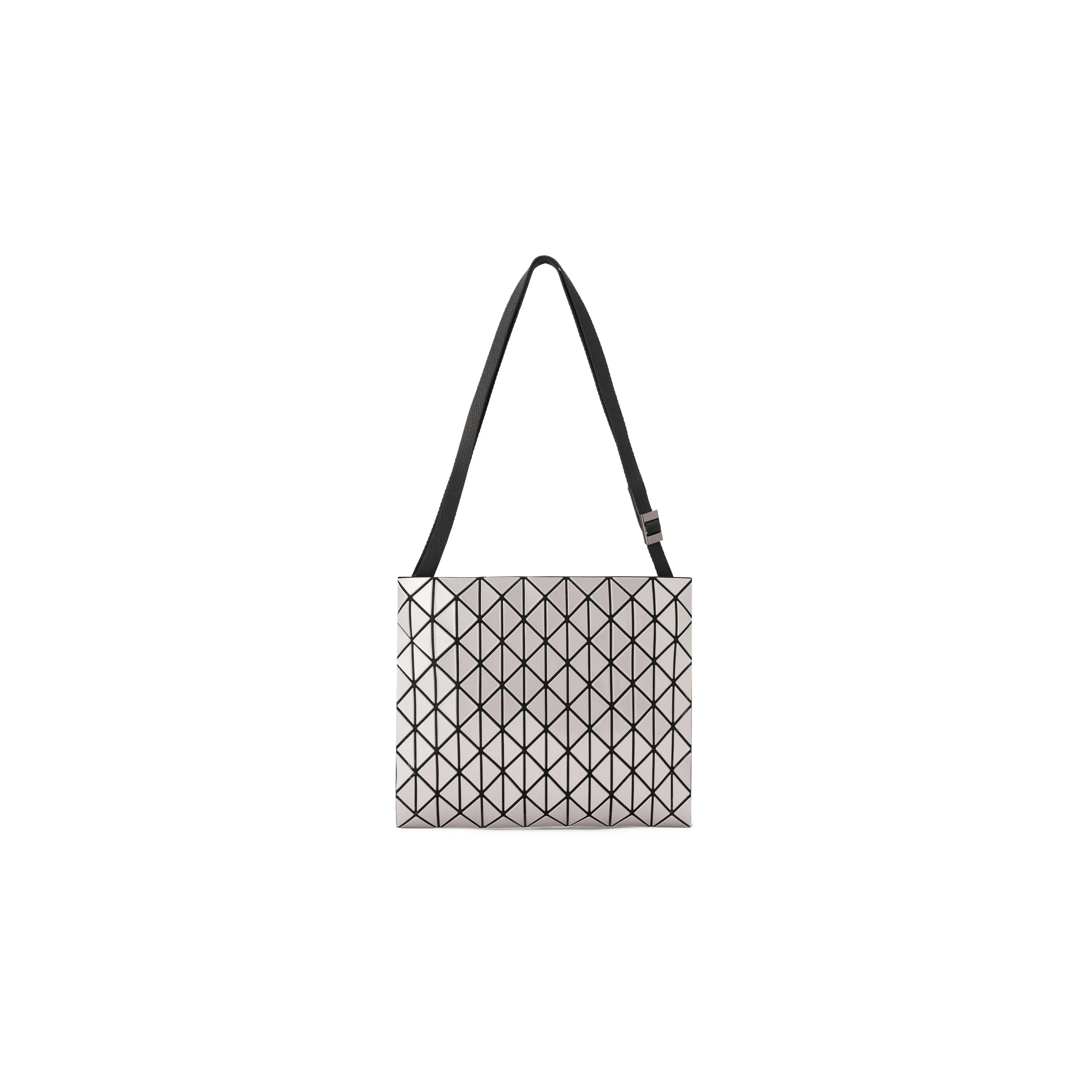 ISSEY MIYAKE Row Metallic Polyvinyl Chloride Shoulder Bag Unisex Silver