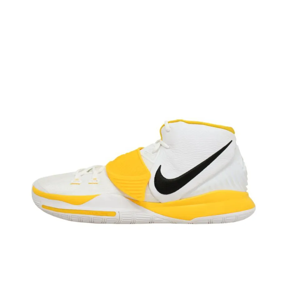 Nike Kyrie 6 Команда Promo Аbrasion Resistant MID Баскетбольные кроссовки Unisex Желто-белые