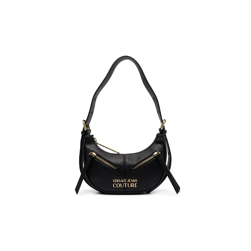 VERSACE JEANS COUTURE Polyurethane Handbag, Shoulder Bag Women's Black