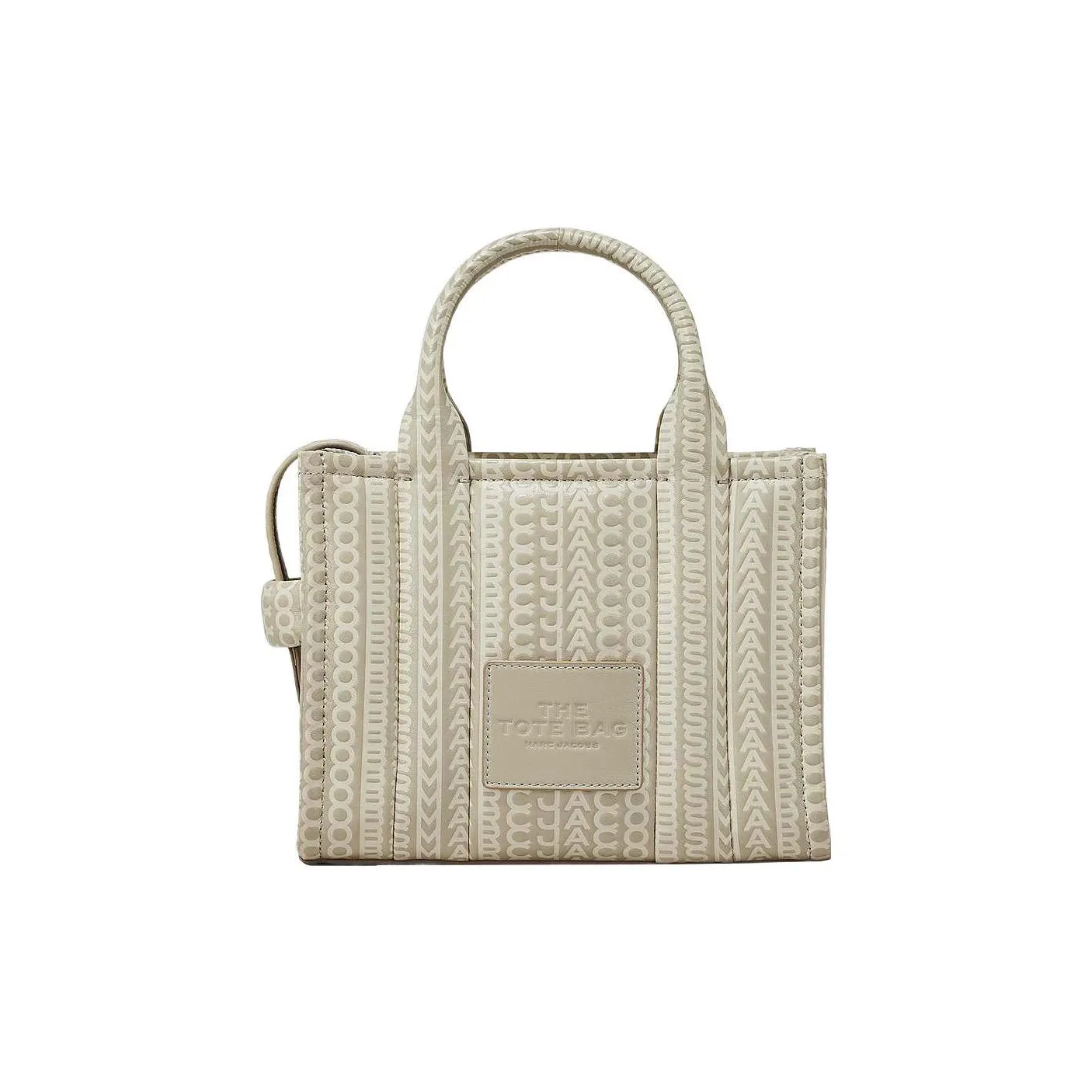 MARC JACOBS Монограмма Lambskin Tote Bag Shopping Bag Crossbody Bag Mini Women's White