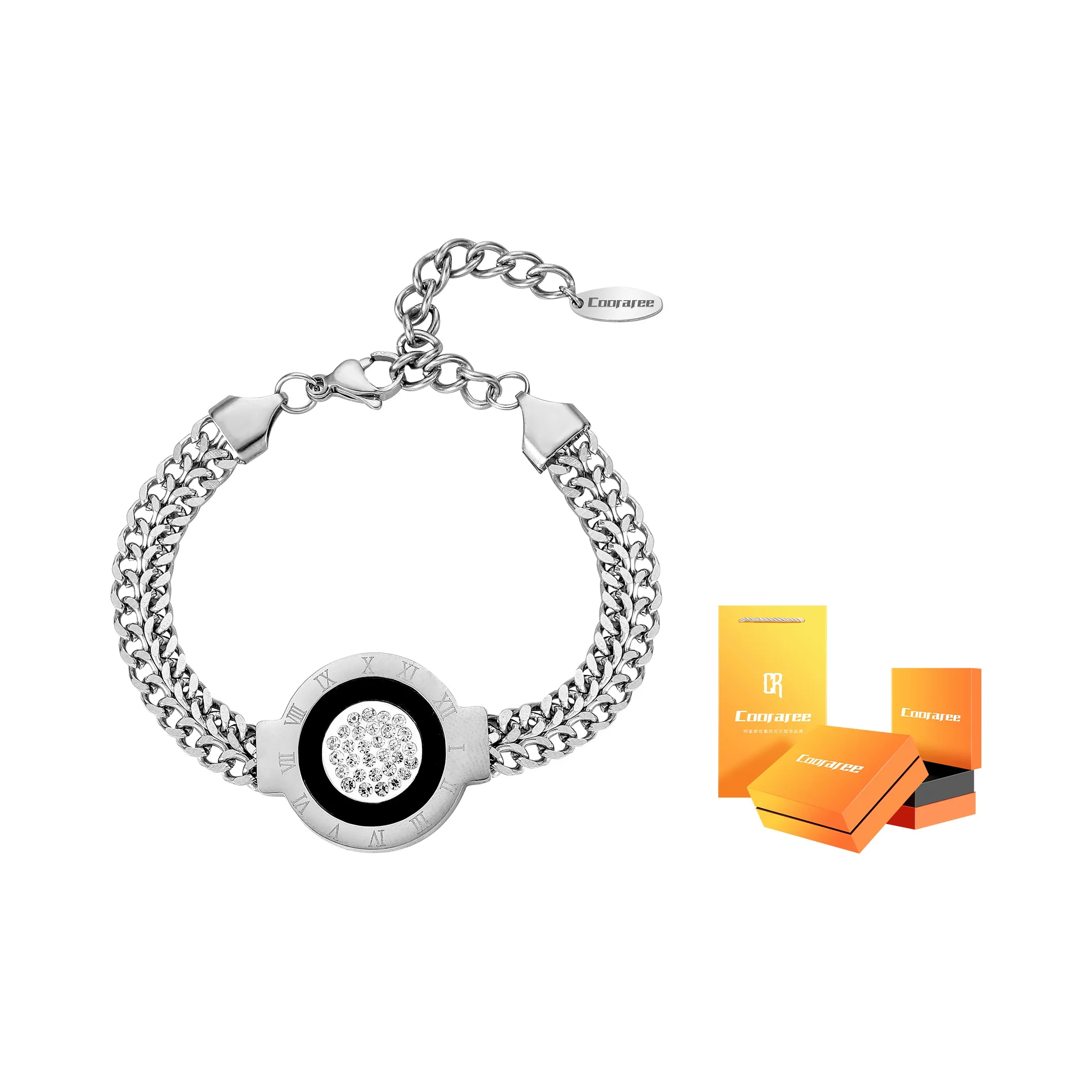 Cooraree Titanium Steel Bracelets Unisex