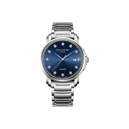 EMILE CHOURIET Автоматический Механический Движение Мужские Часы 20mm*39mm*10,26mm Синий