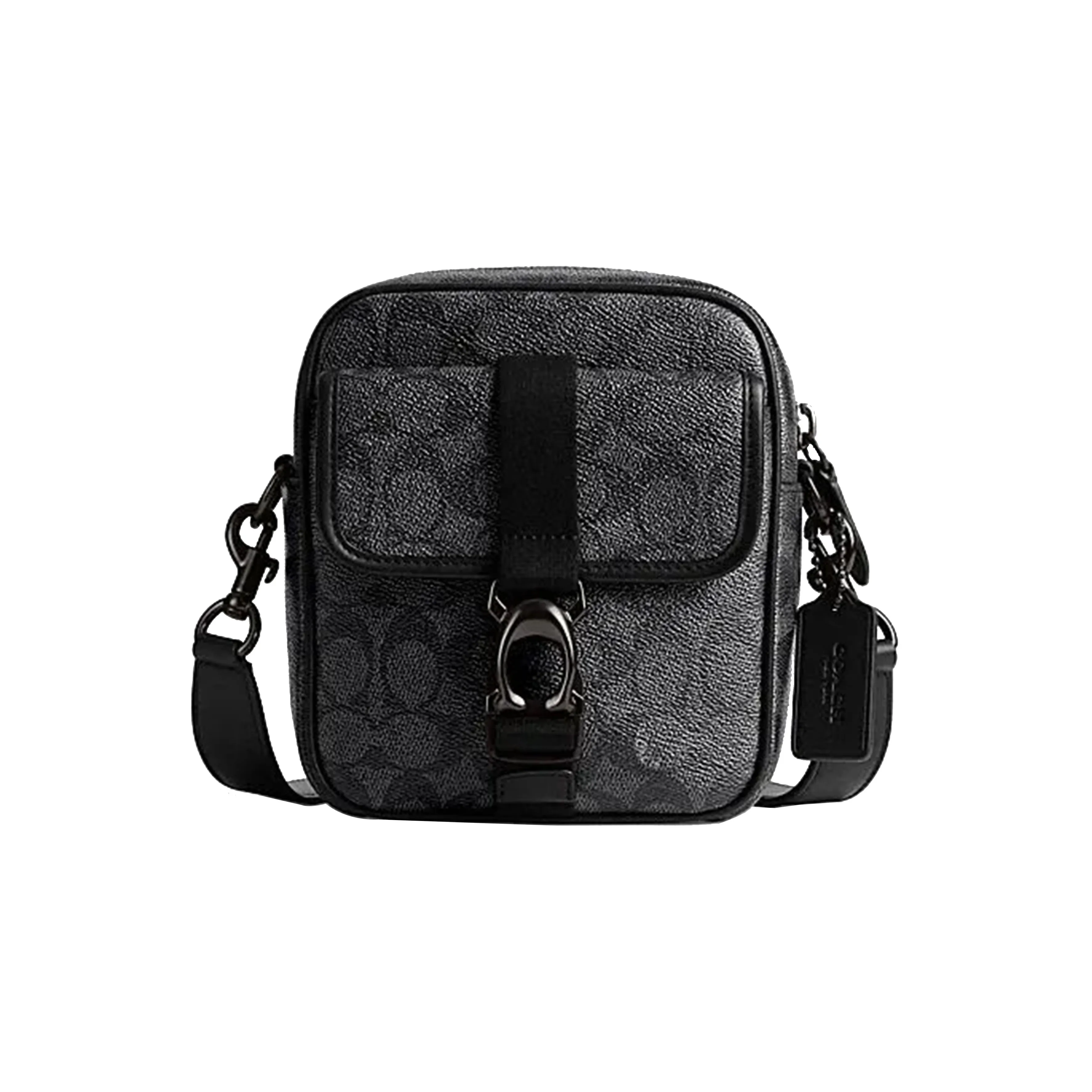 COACH Crossbody PVC Messenger Bag Shoulder Bag Crossbody Bag Mini Men's Charcoal Black