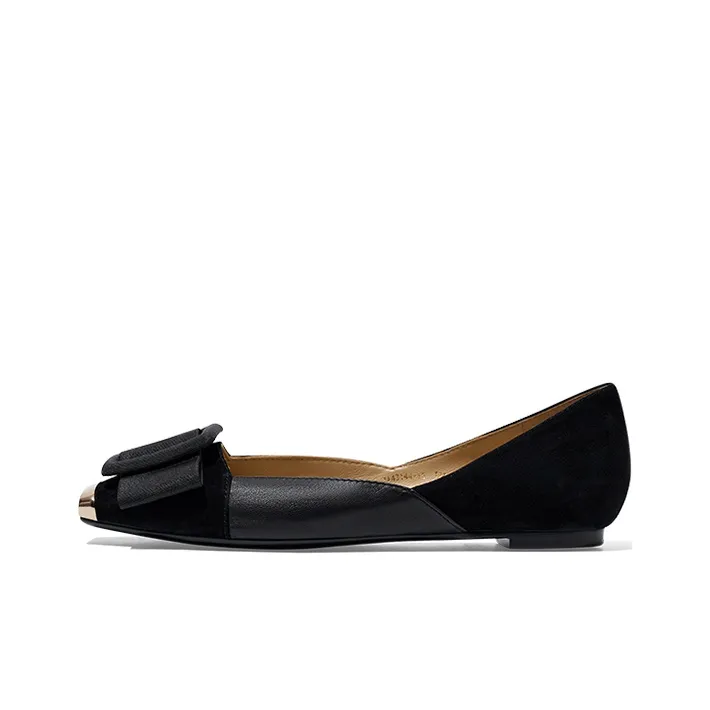ZSAZSAZSU Office Ballet Casual Single Shoes Women's Black