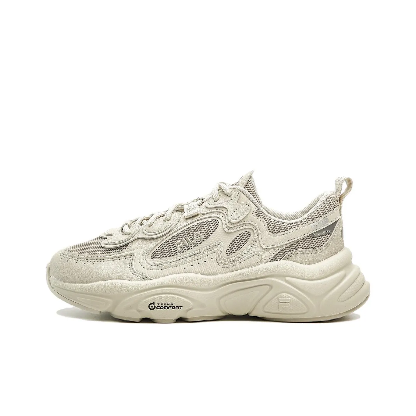 FILA Mars 1S Устойчивая к истиранию Низкая Обувь Повседневная Женская Овсяного цвета