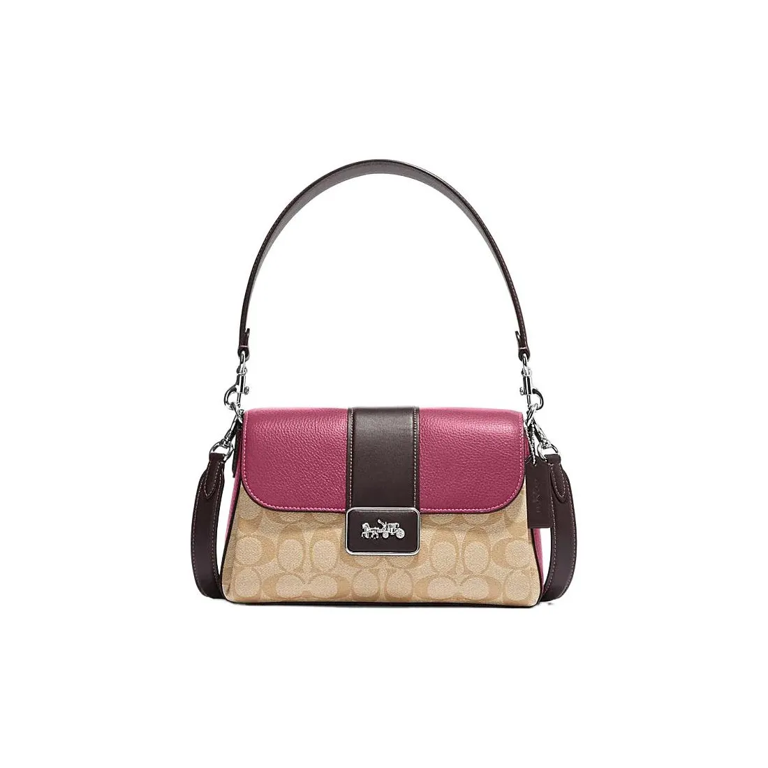 COACH Grace Коровья кожа Плечевая сумка Сумка Сумка через плечо Женская Фиолетовая и Хаки