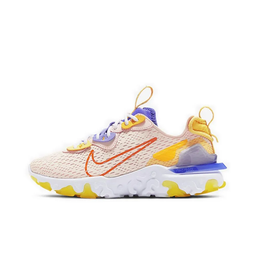 Nike React Vision Running Shoes Women's Low Top Orange Pink