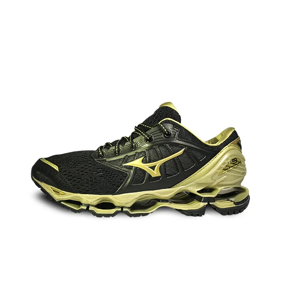 Mizuno Prophecy 9 Slip-Resistant Амортизация и Дышащий Низкий Топ Беговые кроссовки Мужской Черный Золотой