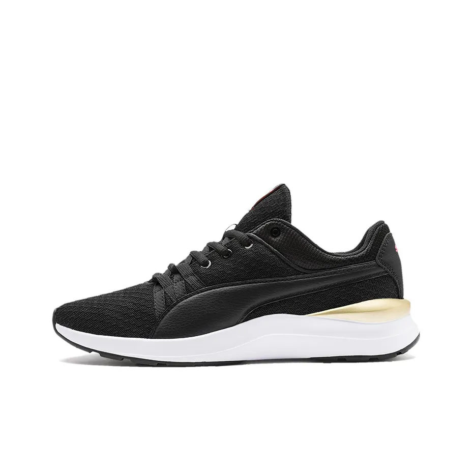 PUMA Adela Core Black/White/Gold Low Sneakers Women's