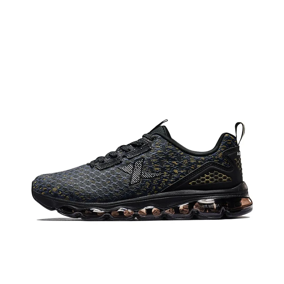 XTEP Generation 1 Air Cushion Shock Absorbers With Slip Resistant Features Low Top Running Shoes Men's Black Gold