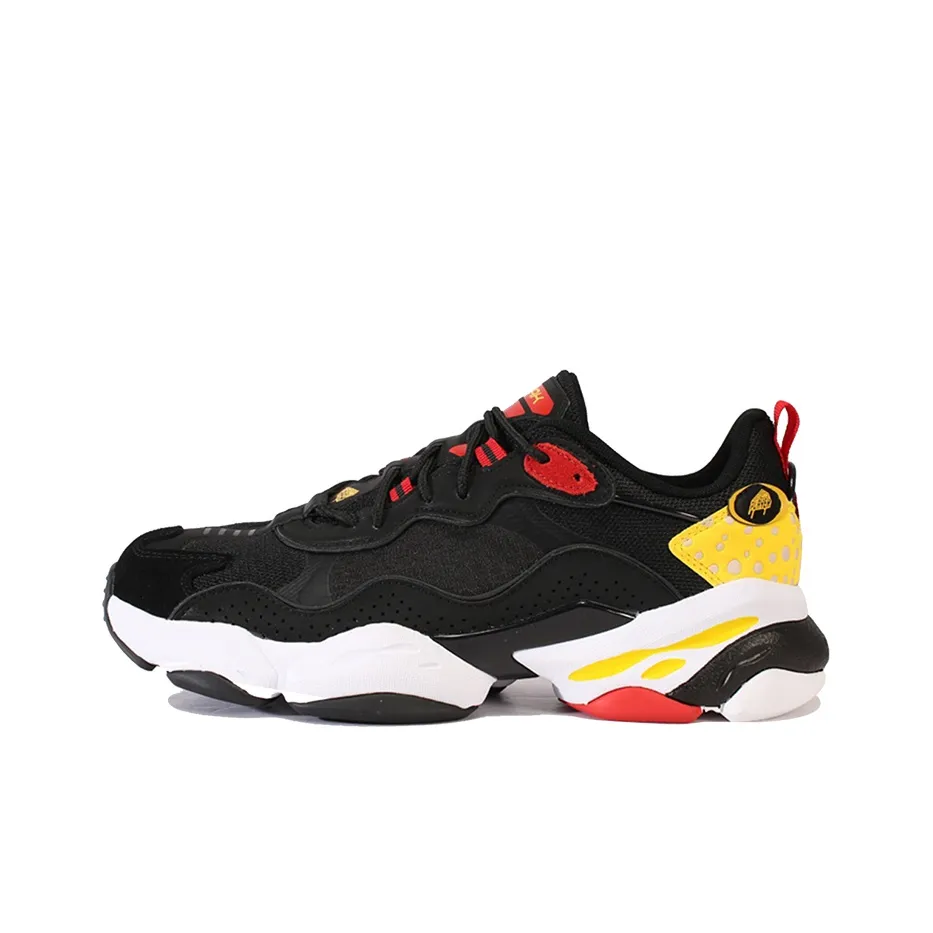 PEAK Low Топ Беговые кроссовки Мужские Черные Желтые