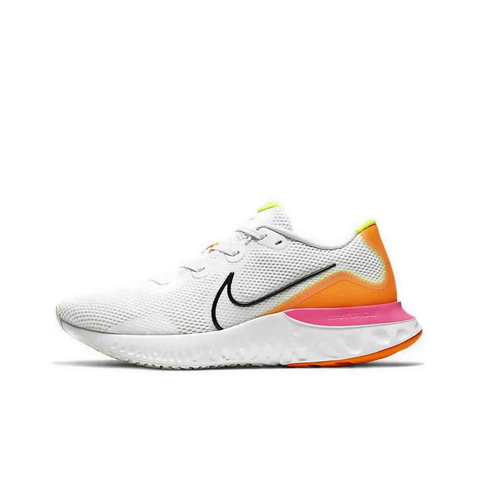 Nike Renew Run Running Shoes Men Low Top White Orange