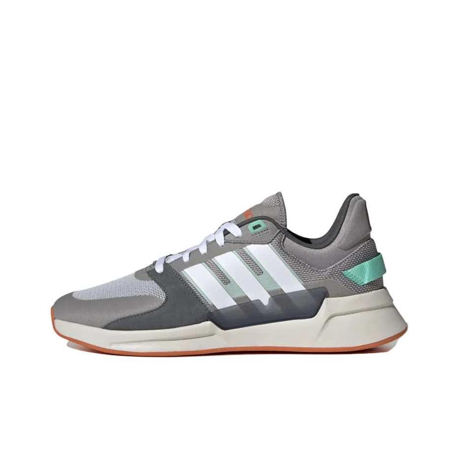 Adidas Neo RUN 90S Амортизаторы Slip-resistant Abrasion-resistant Низкий топ Беговые кроссовки Мужские Коричневый Зеленый