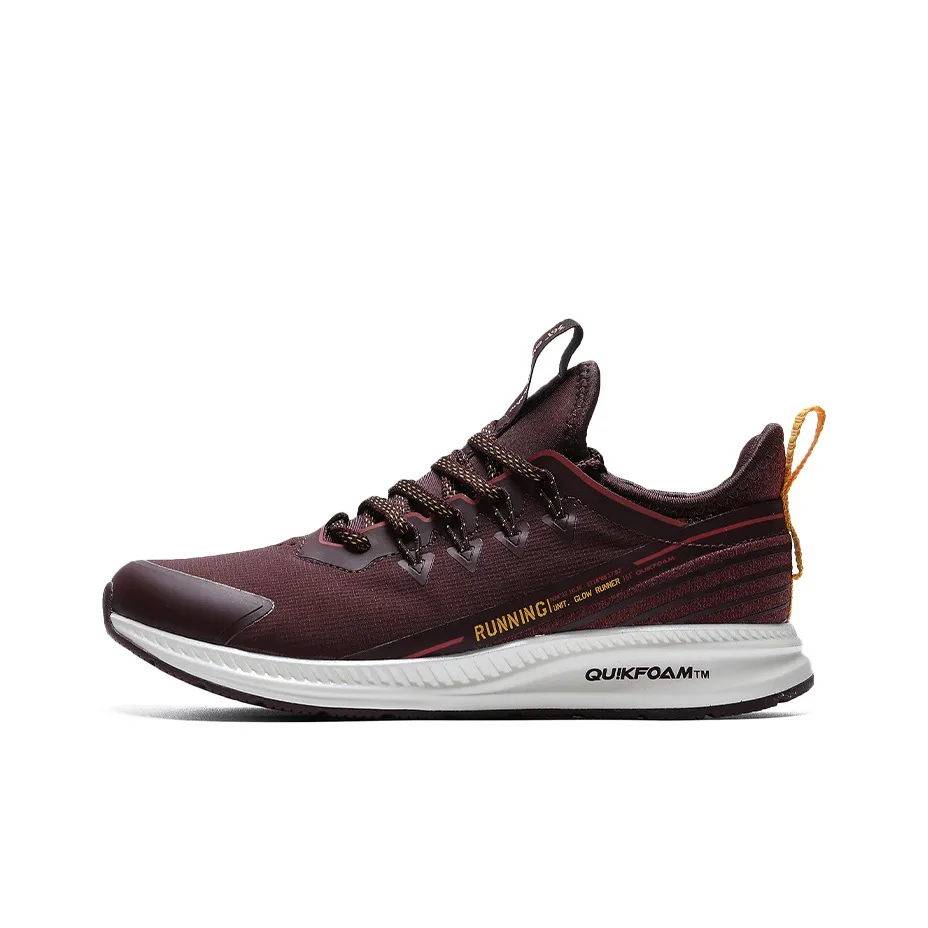 361° Rain Screen Bouncy Rain Screen Waterproof Low Top Running Shoes Women's Dark Red