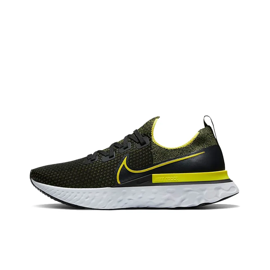Nike React Infinity Run Flyknit Black Sonic Yellow