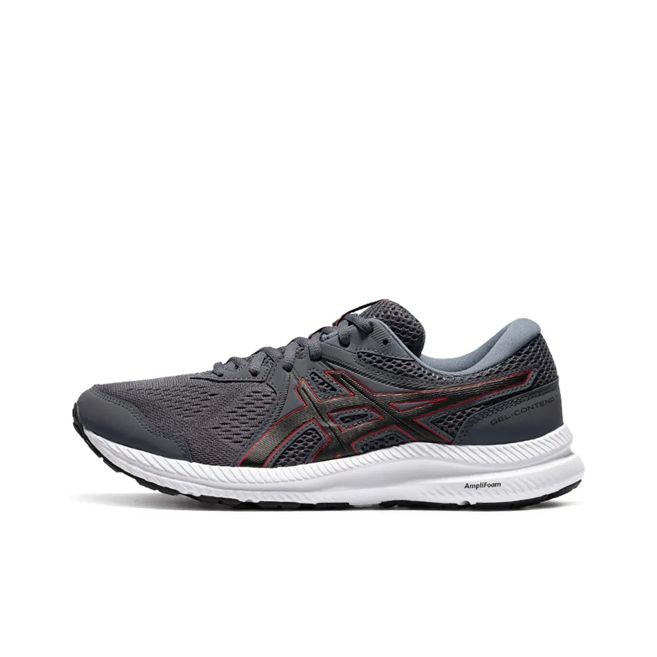 Asics Gel Contend 7 Running Shoes Men Low Top Gray/Red