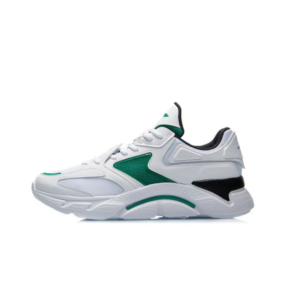 LiNing Li Ning Running Collection Durable Breathable Low Top Running Shoes Men's White