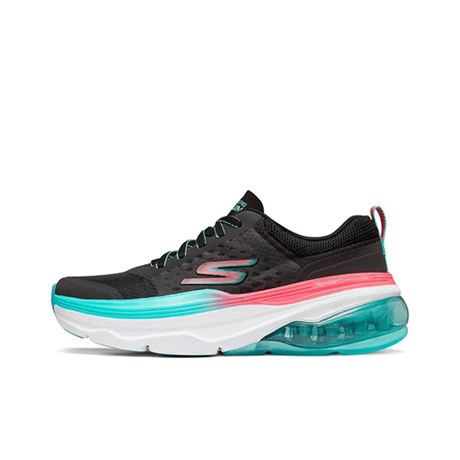Skechers Max Cushioning Running Shoes Women's Low-Top Black/Turquoise/Pink