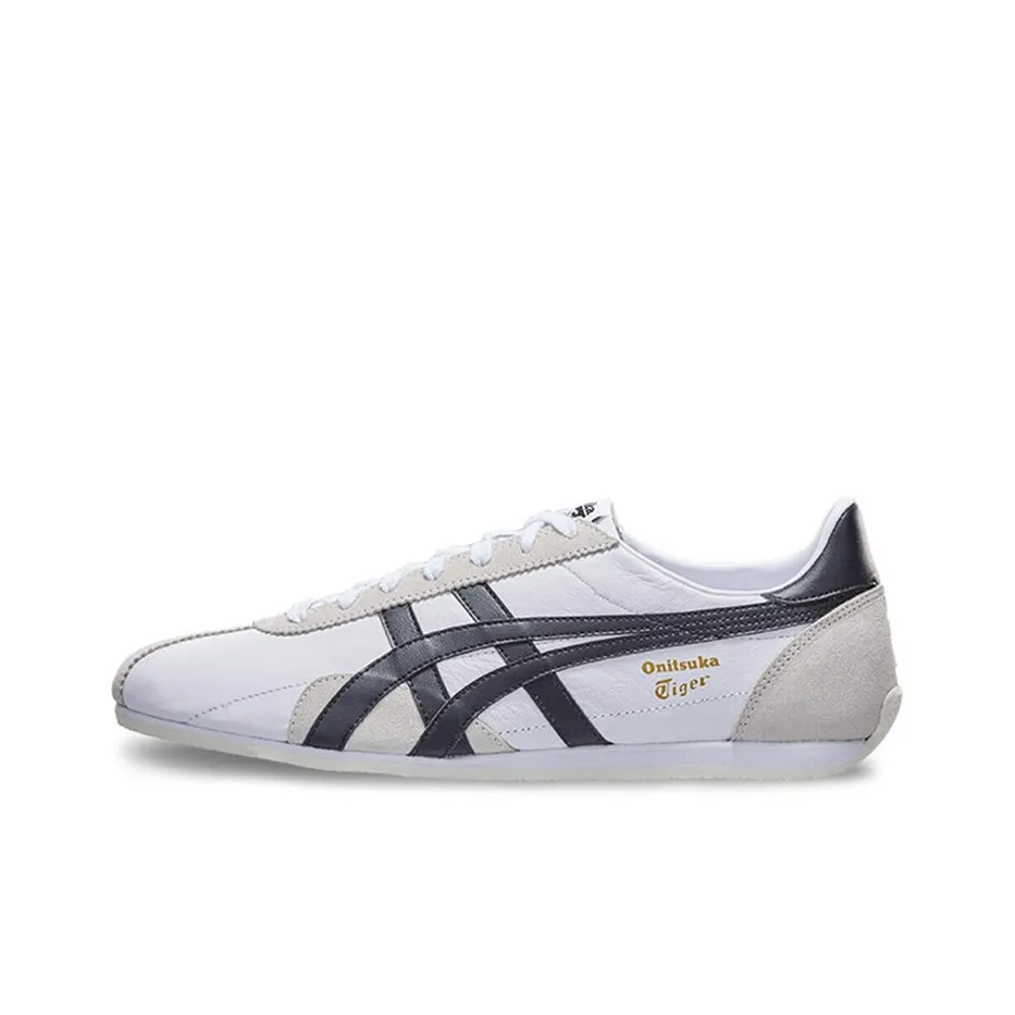 Onitsuka Tiger Runspark Аbrasion Resistant Низкий Топ Повседневный Городской Коммутирование Беговые кроссовки Унисекс Белый Черный
