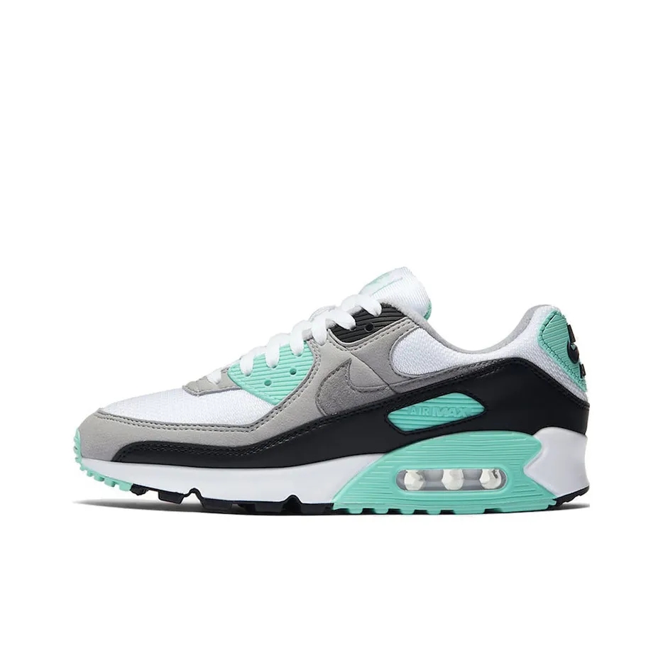 Nike Air Max 90 Low Top Air Cushion Беговые кроссовки Женские Серый Синий