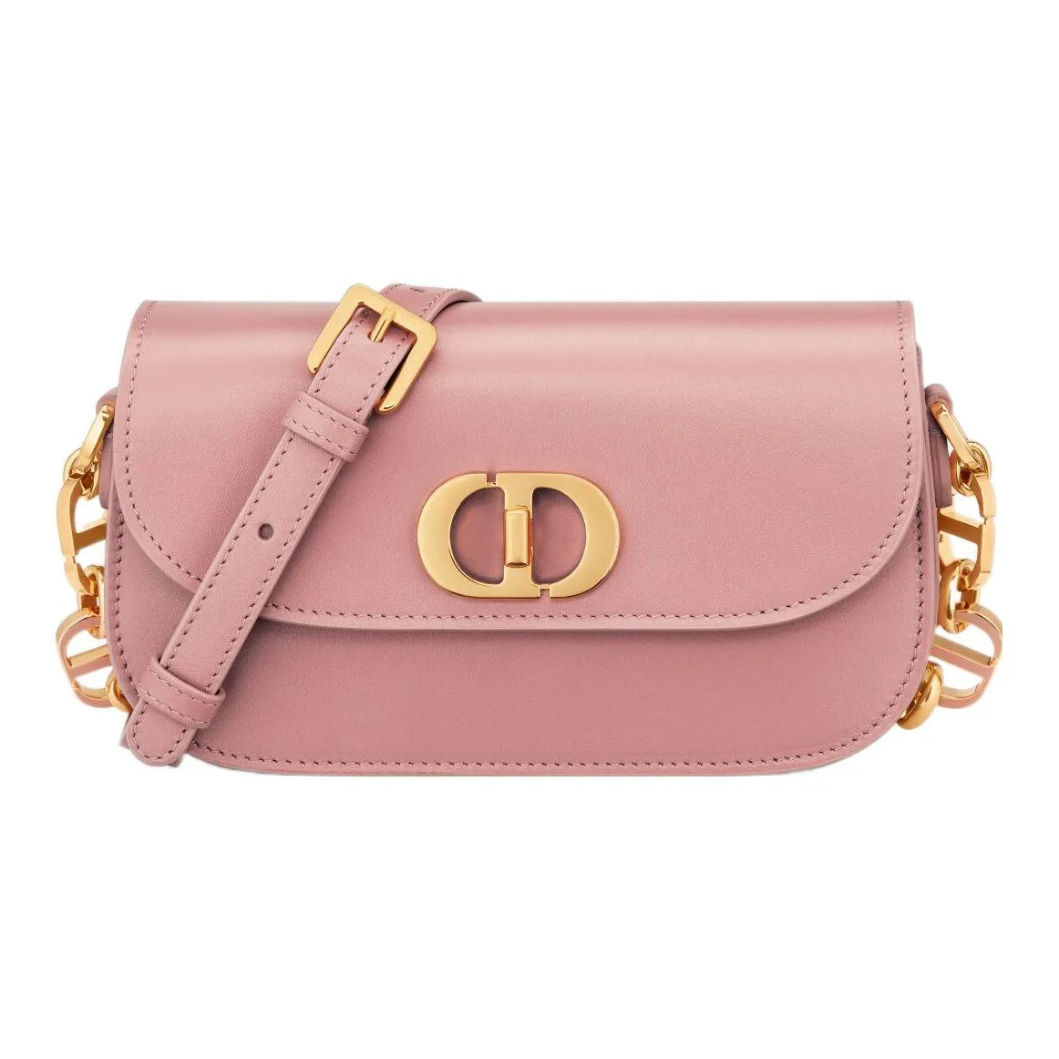 DIOR 30 Montaigne Smooth Cow Leather Shoulder Bag, Crossbody Bag Small Size Women's Vintage Pink