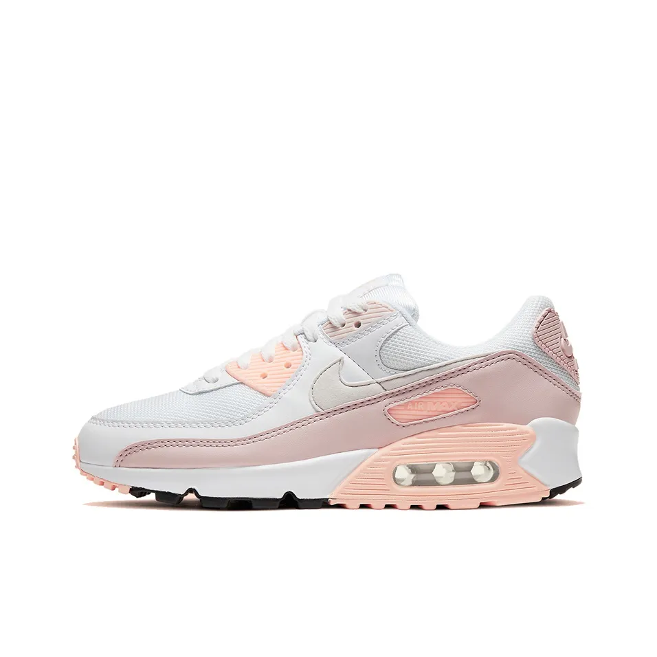 Nike Air Max 90 Running Shoes Women's Low Top Pink White