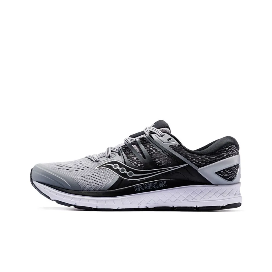 Saucony Omni ISO Дышащий Легкий Устойчивый к скольжению Низкая поддержка Низкий топ Повседневная беговая обувь Мужская Серый Черный