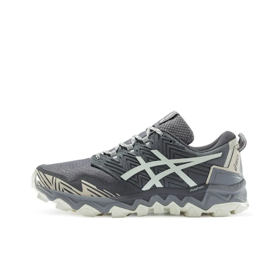 Asics Gel FujiTrabuco 7 Low Top Trail Беговые кроссовки Мужские Серый Белый