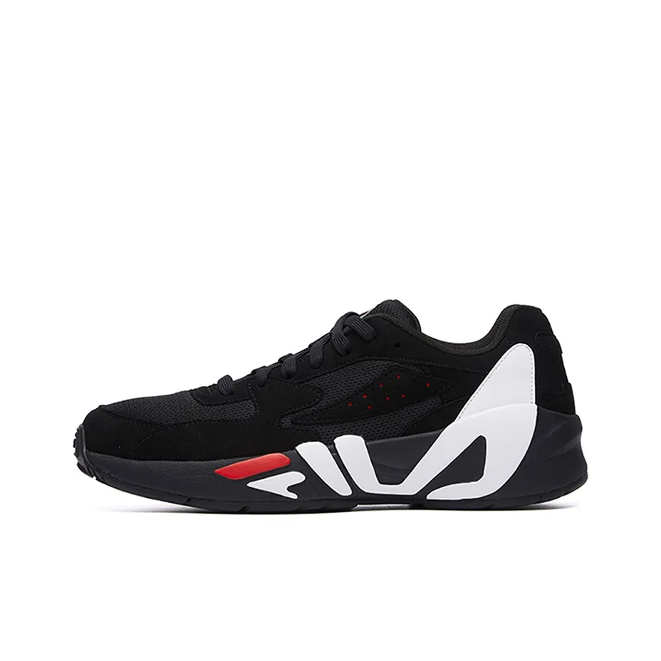 FILA Mind Blower Low Топ Беговые кроссовки Мужские Черный Белый Красный