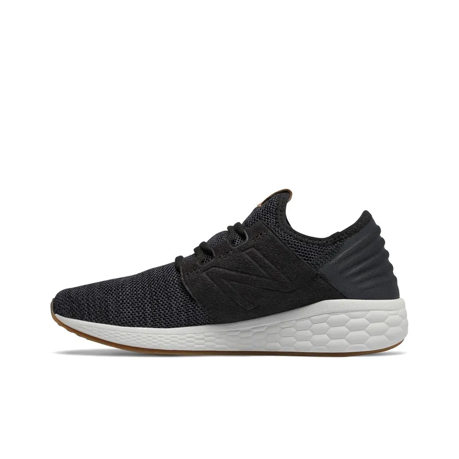 New Balance NB Fresh Foam Cruz v2 Амортизация Поддержка Низкий Топ Марафон Беговые кроссовки Женские Черный Белый