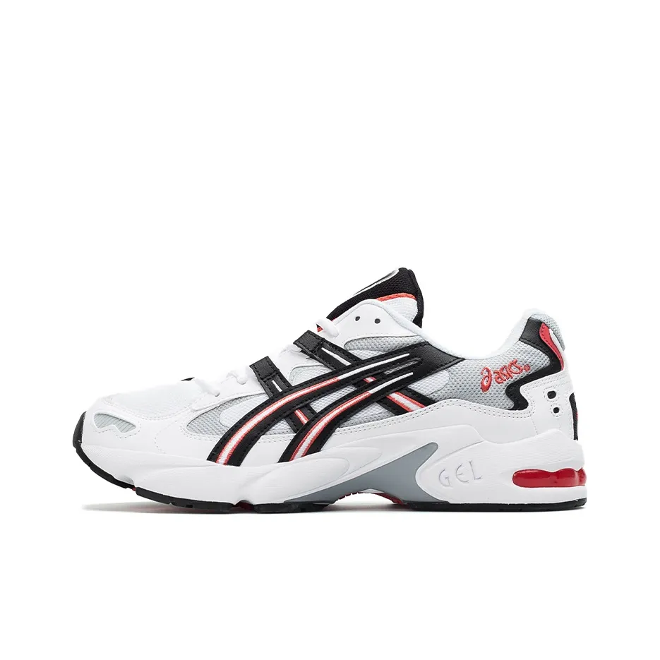 Asics Gel Kayano 5 Low Top Повседневные Беговые Кроссовки Унисекс Белый Черный