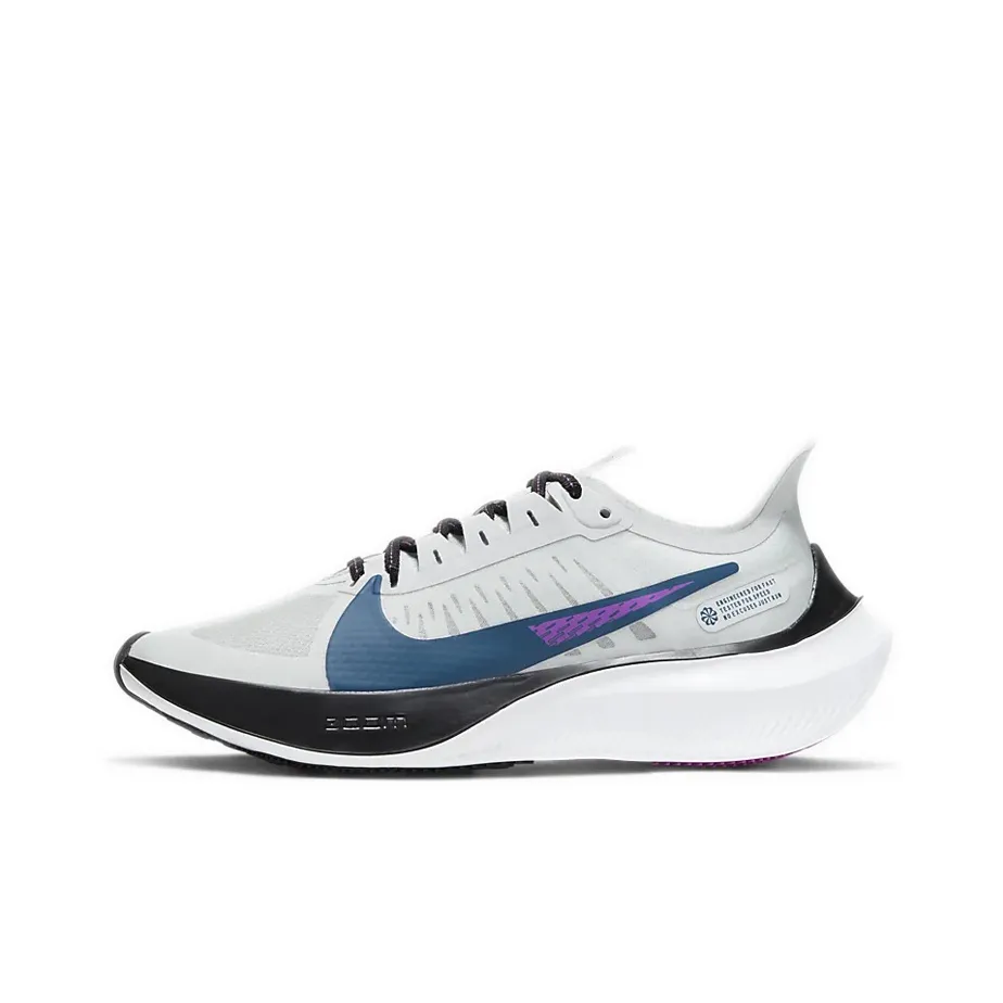 Nike Zoom Gravity 1 Non Slip Легкий Низкий Топ Беговые кроссовки Женские Серый Синий