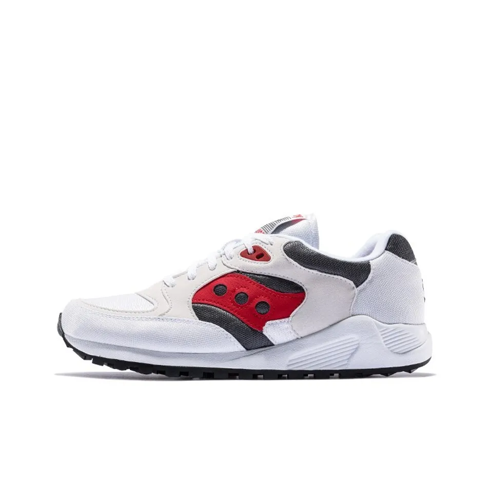 Saucony Slip-resistant Lightweight Abrasion-resistant Low-top Casual Running Shoes Men's White Gray Red Сaucony Противоскользящий Легкий Устойчивый к истиранию Низкий Топ Повседневные Беговые Кроссовки Мужские Белый Серый Красный