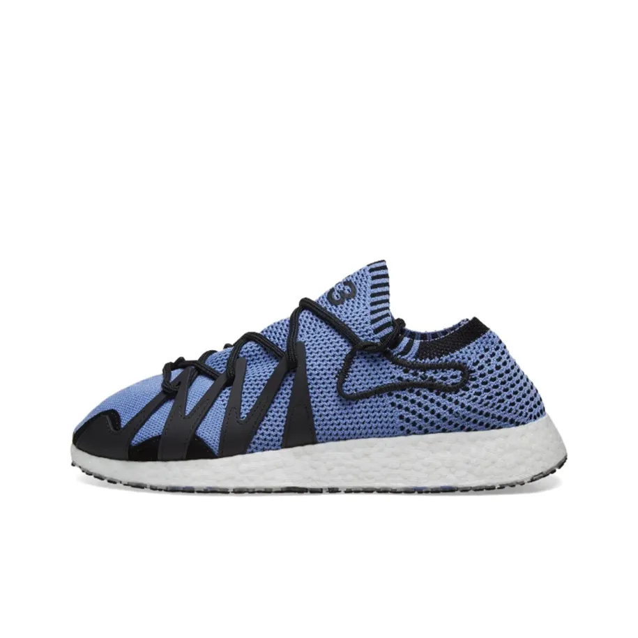 Y 3 Y 3 Ratio Racer Low Беговые кроссовки Топ Унисекс Синий Черный Белый