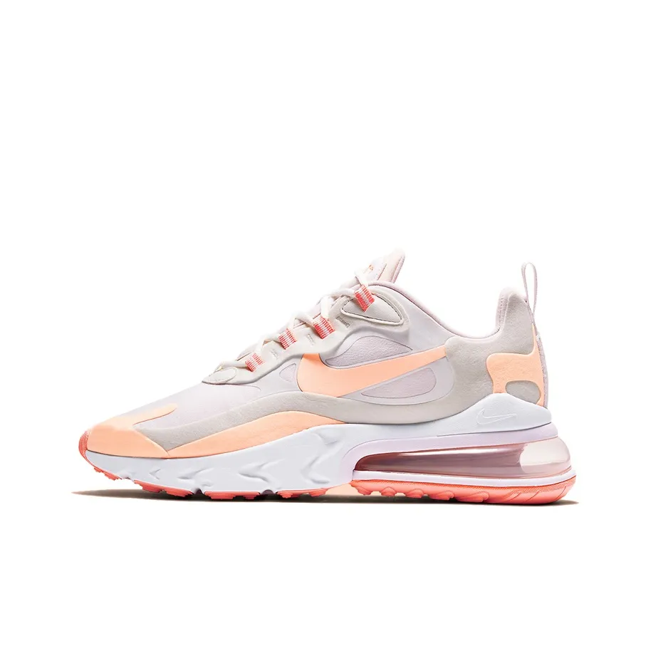 Nike Air Max 270 Low Топ Air Cushion Повседневные Беговые Кроссовки Женские Серый Розовый