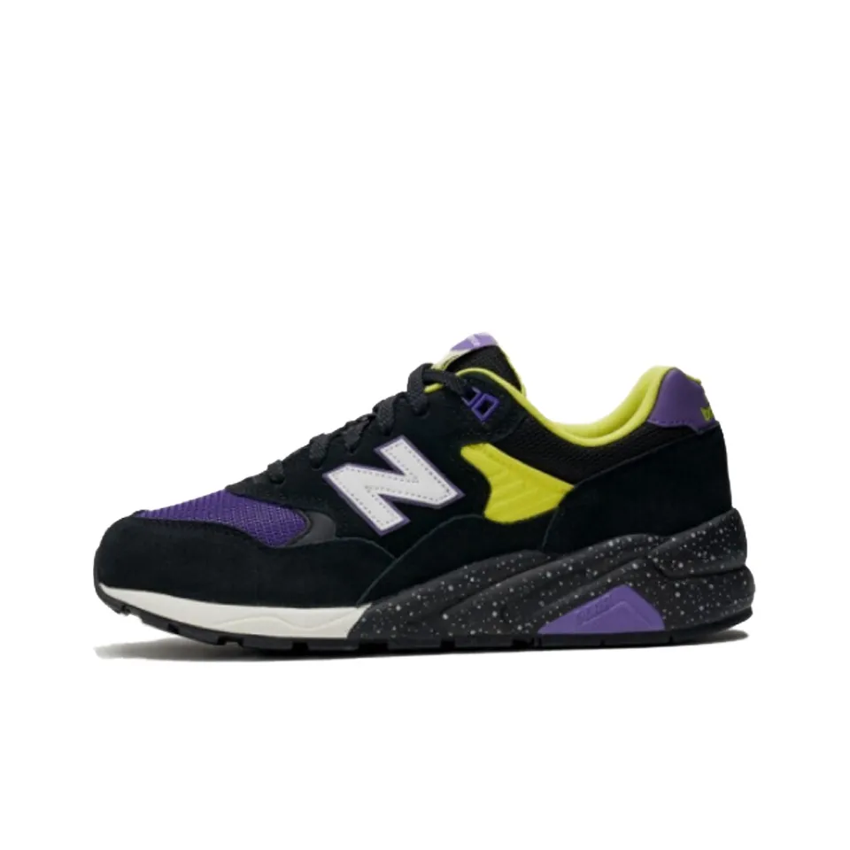 New Balance NB 580 Амортизация Низкий Топ Повседневные Беговые Кроссовки Унисекс Черный Фиолетовый