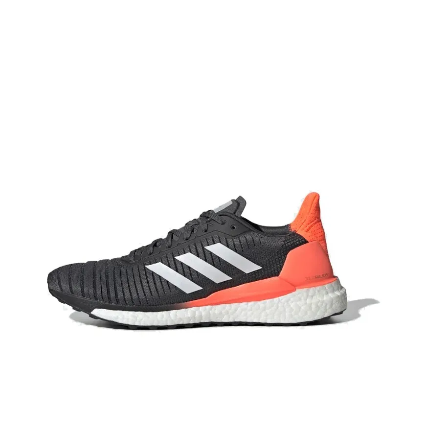 Adidas Solar Glide 19 противоскользящий низкий топ для бега на марафон мужские черный и оранжевый