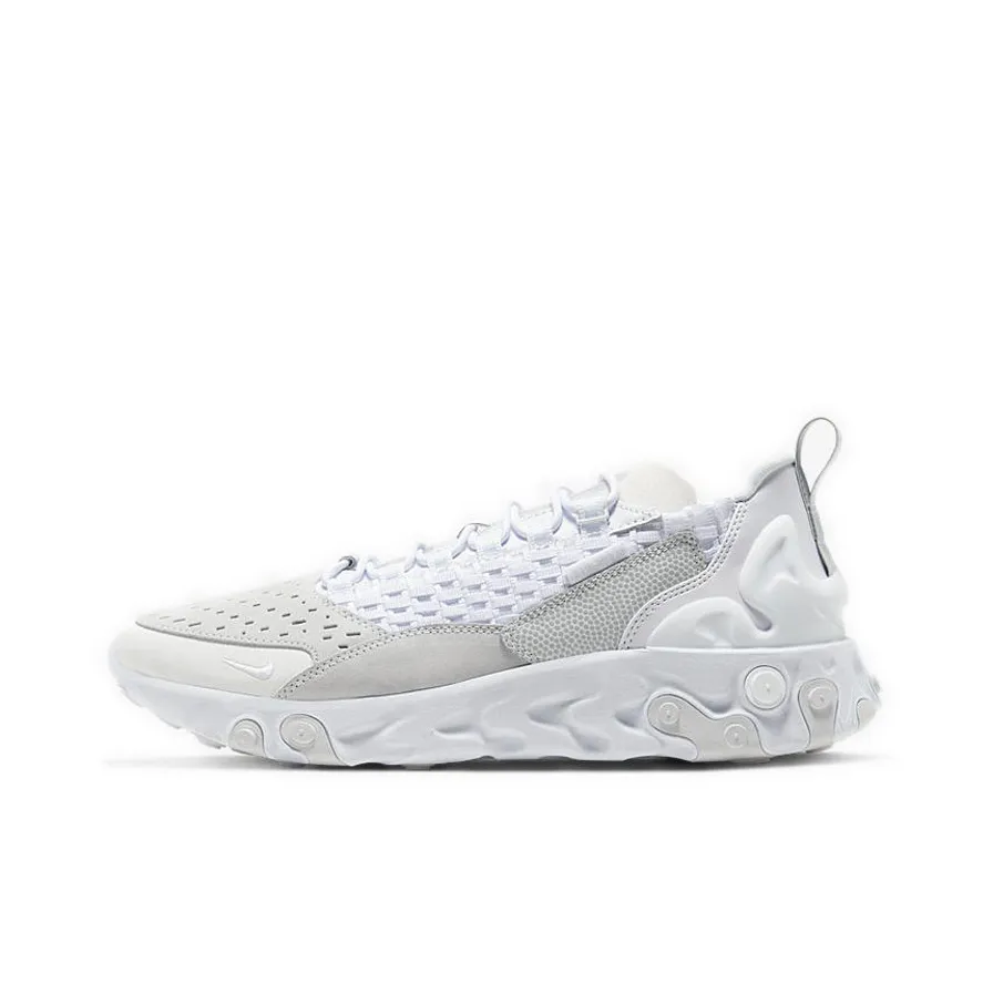 Nike React Sertu Амортизаторы Slip-Resistant Низкий Топ Беговые кроссовки Унисекс Чисто белый