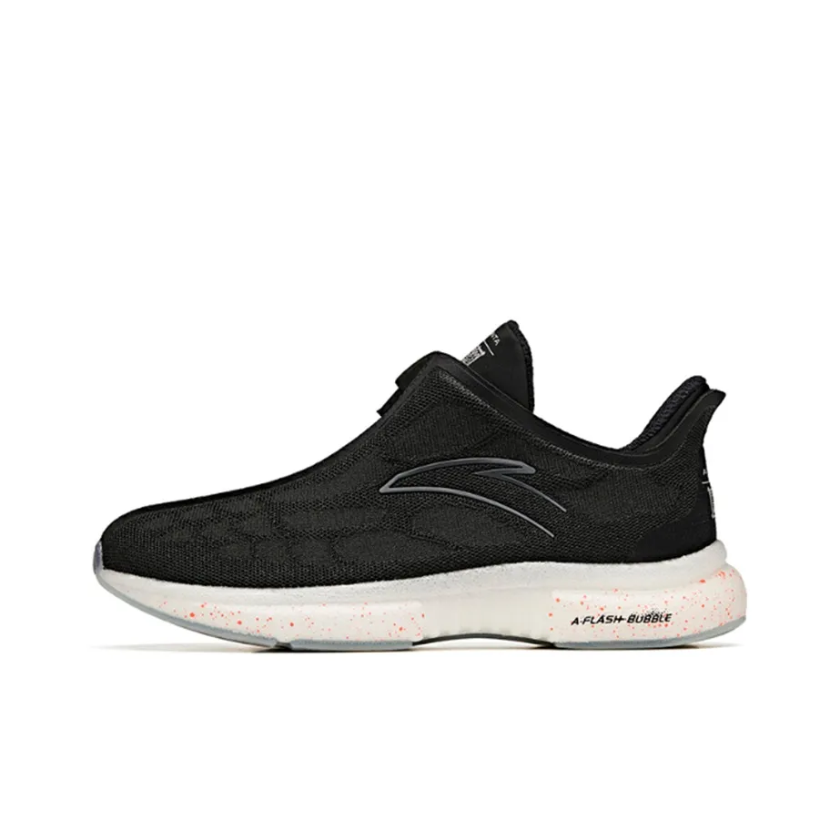 Anta Running Collection Jason Anti-Slip And Wear-Resistant Lightweight Low-Top Running Shoes Men's Black White