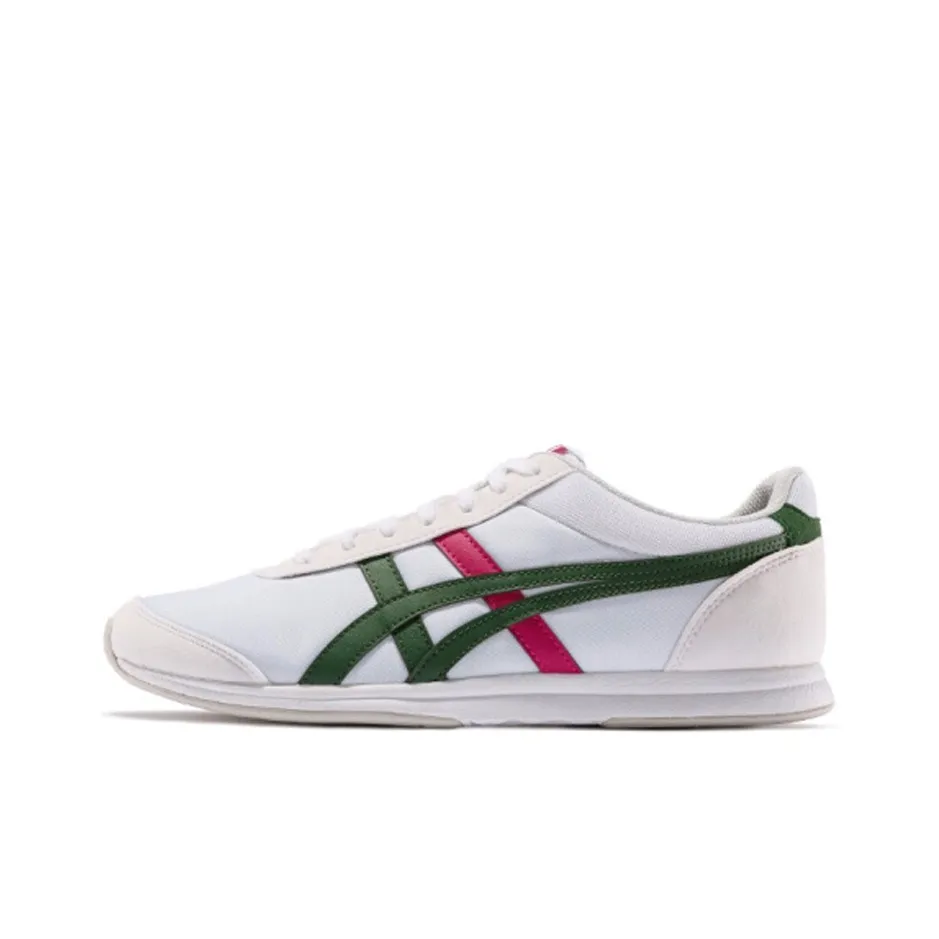 Onitsuka Tiger Golden Spark Shock Absorbers Slip-resistant Low Top Casual Running Shoes Men's White Green Onitsuka Tiger Golden Spark Shock Absorbers Противоскользящие Низкие Кеды Повседневные Беговые Кроссовки Мужские Белые Зеленые