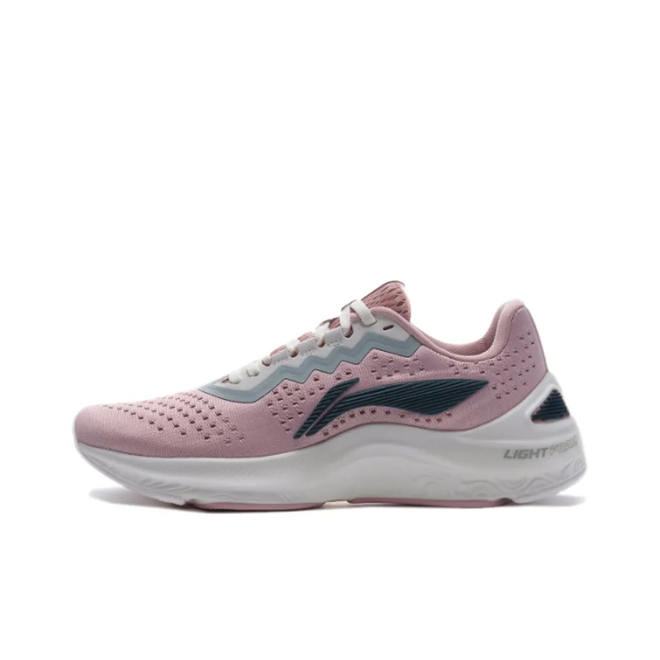 LiNing Arashi One piece Weaving Anti Slip Wear Resistant Low Top Running Shoes Women's Misty Rose Pink