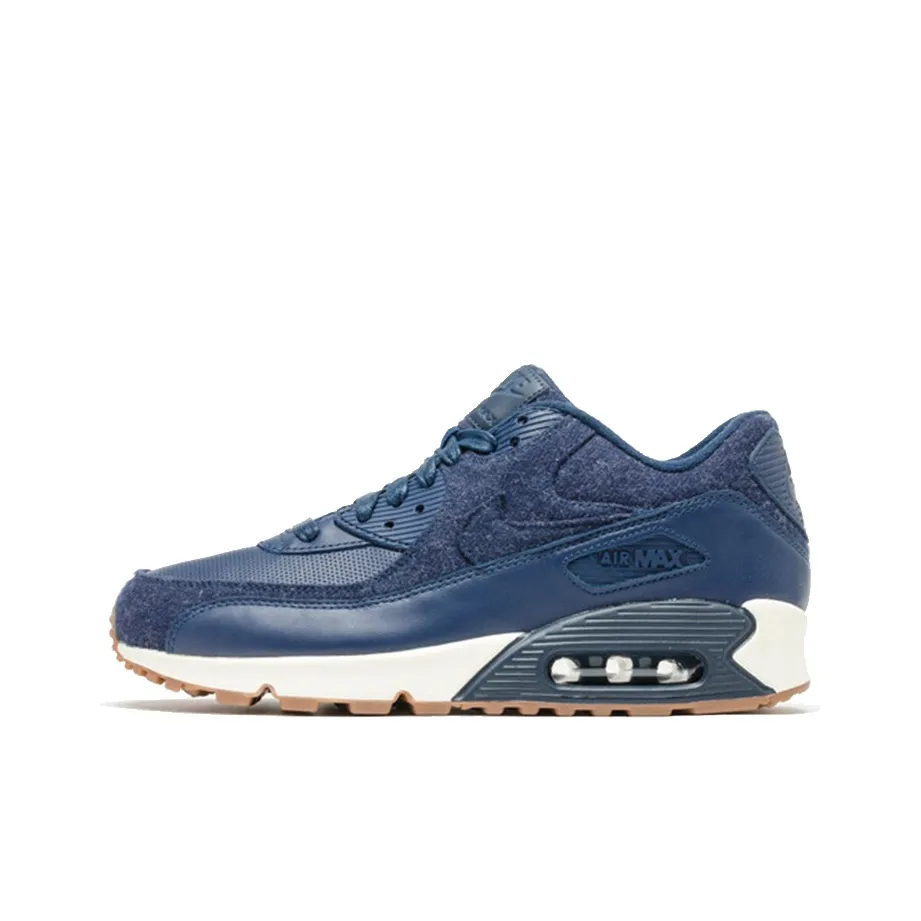 Nike Air Max 90 Low Top Running Shoes Men's Dark Blue