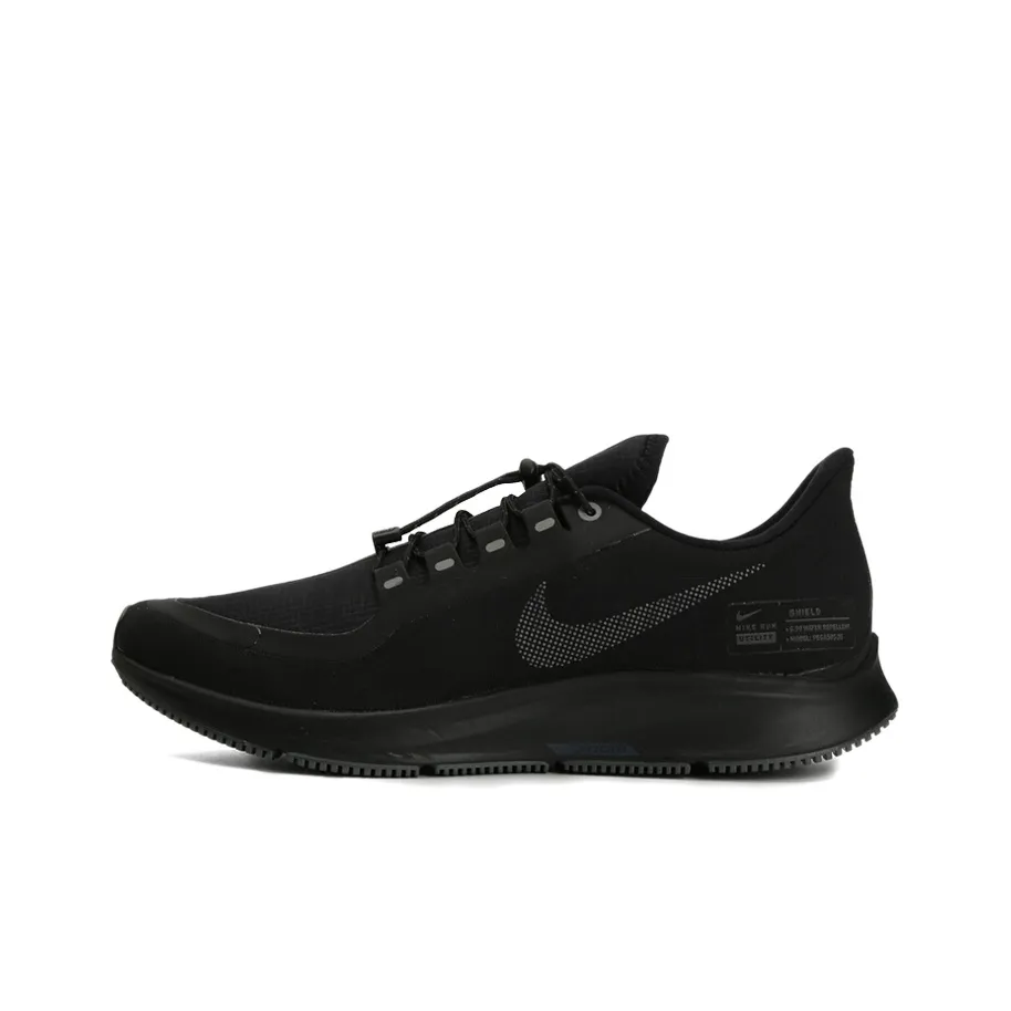 Nike Pegasus 35 Амортизаторы Slip-resistant Низкий топ Марафон Беговые кроссовки Мужской Pure Black