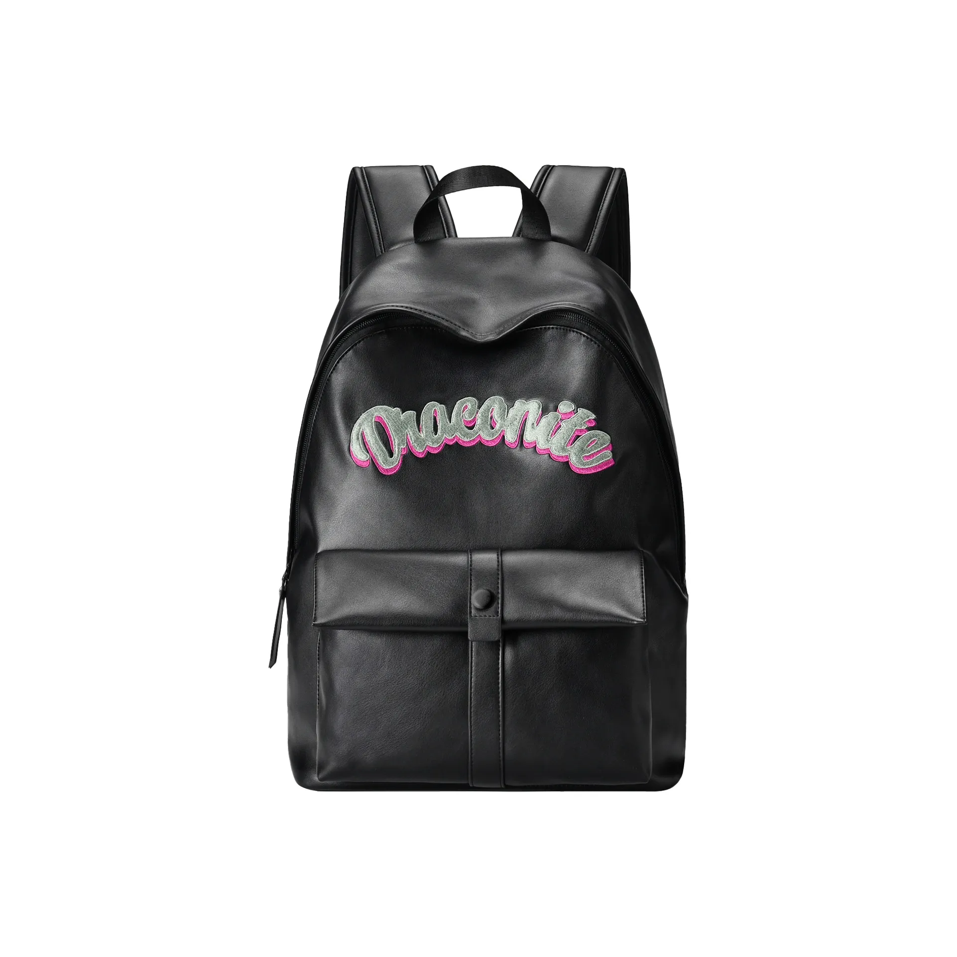 DRACONITE PU Student Backpack Regular Unisex Black